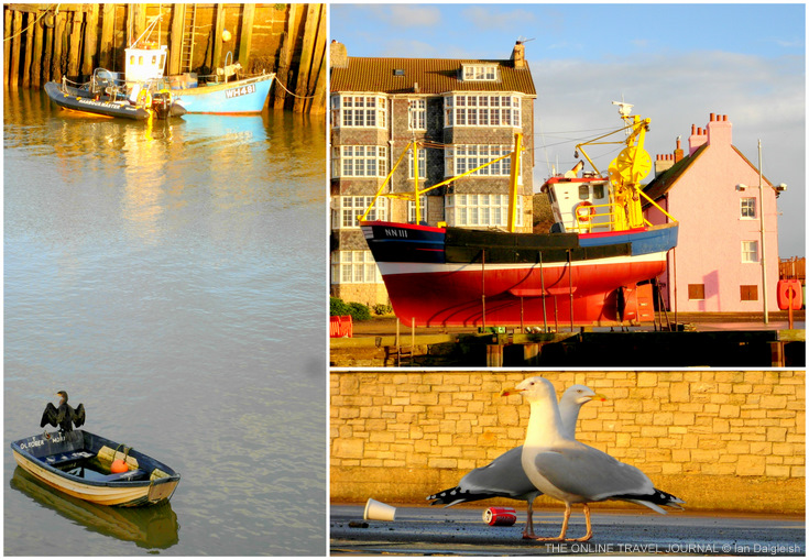 Collage of West Bay Harbour, Dorset England