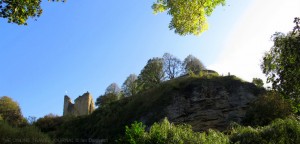 Knaresborough Castle from Nidd Gorge